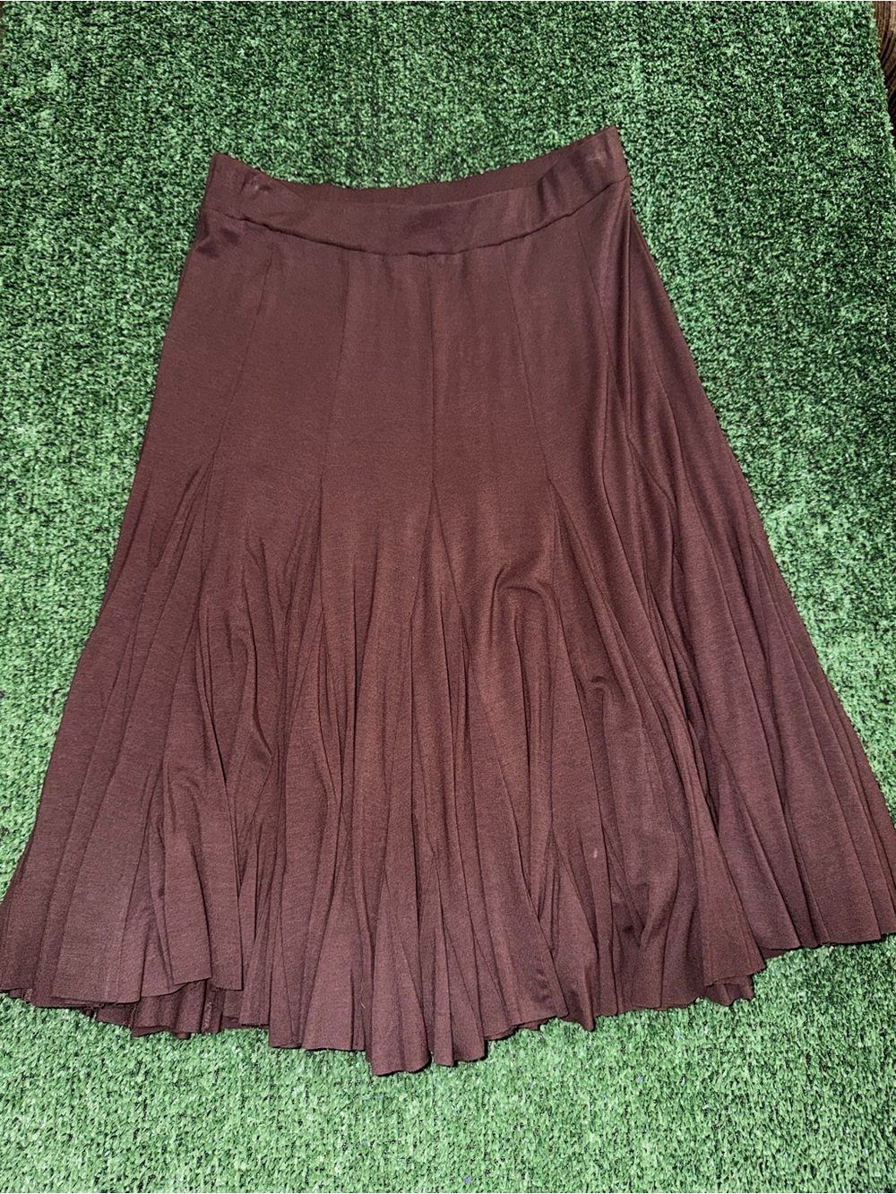 For The Republic Pleated A-Line Midi Skirt Sz Small Petite